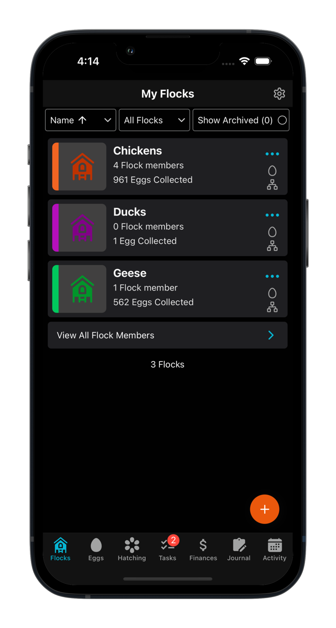 Individual bird profile with photos and notes