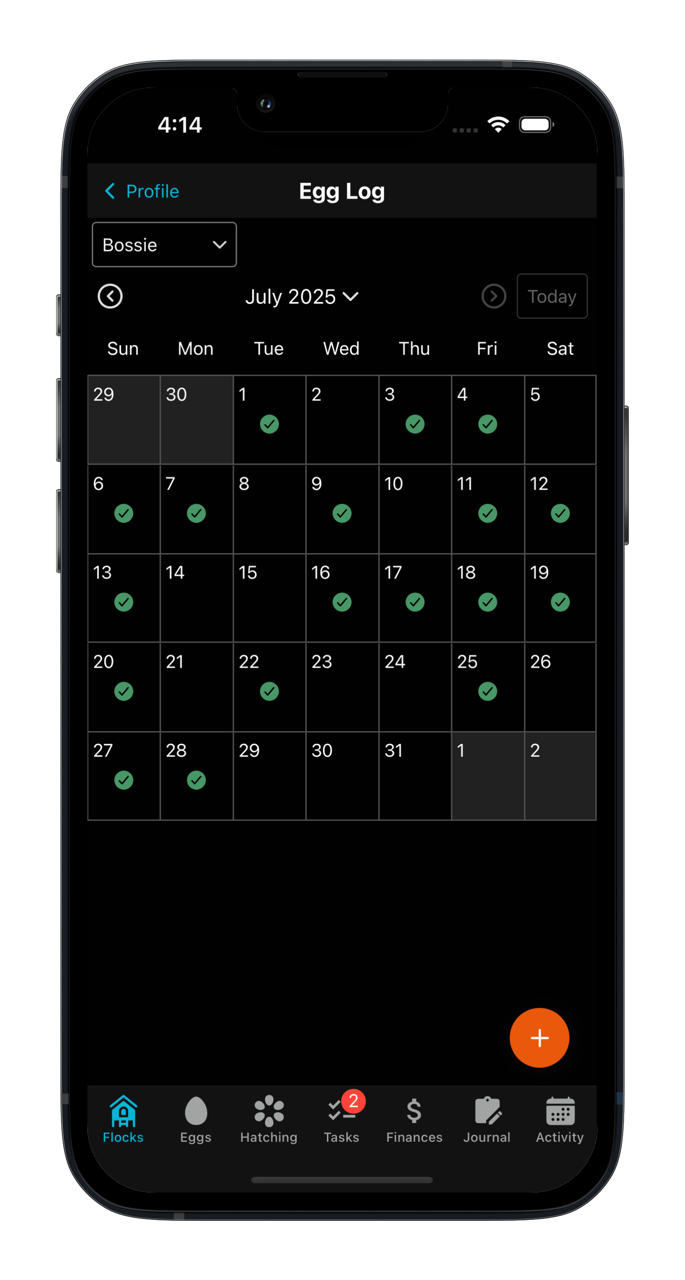 Bulk entry interface for egg production